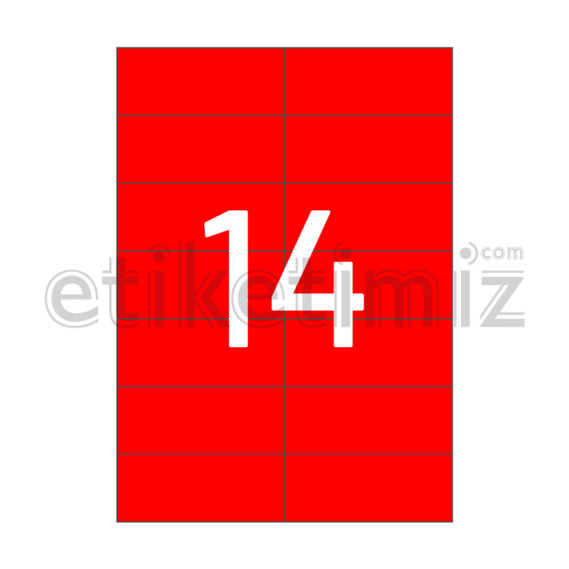 105x42.69 mm Düz Kenar Lazer Etiket Kırmızı 105x42.69 mm Düz Kenar Lazer Etiket Kırmızı