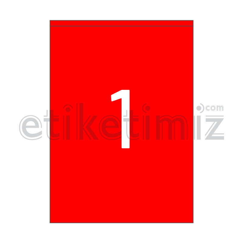 210x294.86 mm Düz Kenar Lazer Etiket Kırmızı 210x294.86 mm Düz Kenar Lazer Etiket Kırmızı