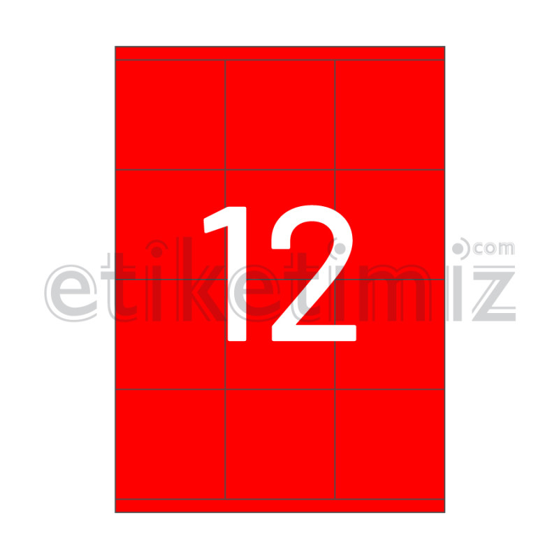 70x70 mm Düz Kenar Lazer Etiket Kırmızı 70x70 mm Düz Kenar Lazer Etiket Kırmızı