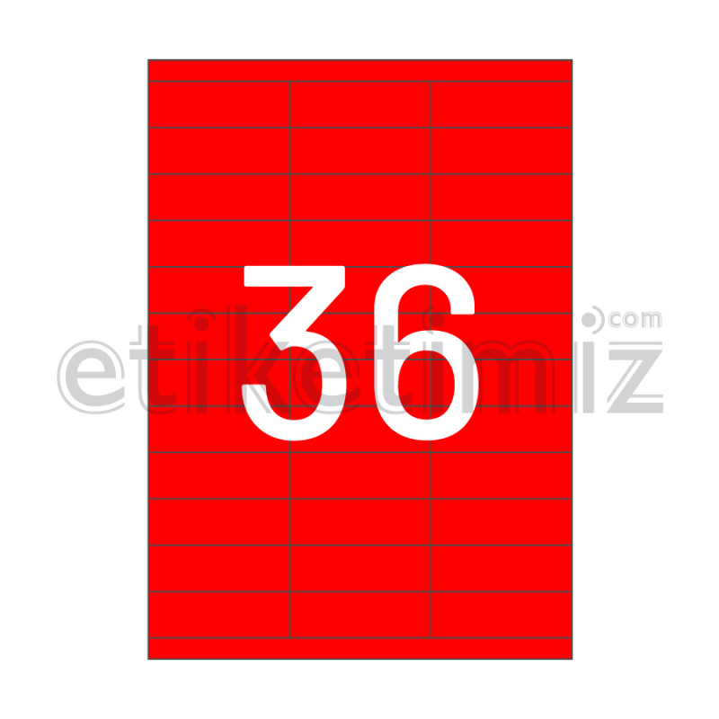 70x23 mm Düz Kenar Lazer Etiket Kırmızı 70x23 mm Düz Kenar Lazer Etiket Kırmızı