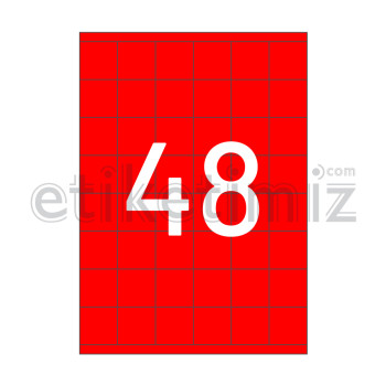 35x35 mm Düz Kenar Lazer Etiket Kırmızı 35x35 mm Düz Kenar Lazer Etiket Kırmızı