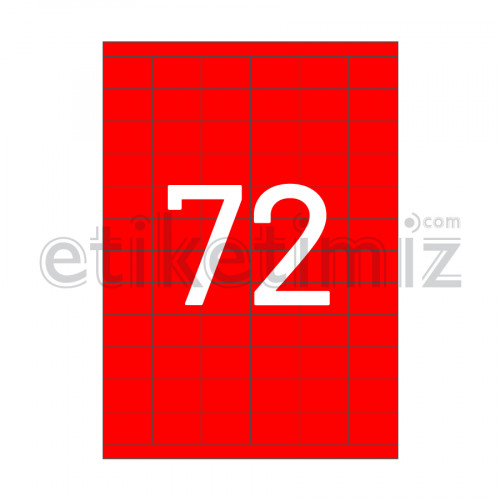 35x23 mm Düz Kenar Lazer Etiket Kırmızı 35x23 mm Düz Kenar Lazer Etiket Kırmızı