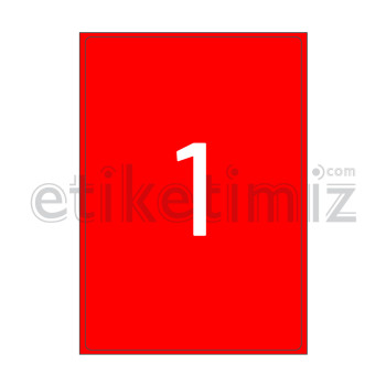 199.6x289 mm Yuvarlak Kenar Lazer Etiket Kırmızı 199.6x289 mm Yuvarlak Kenar Lazer Etiket Kırmızı