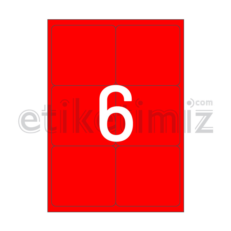 99.1x93.1 mm Yuvarlak Kenar Lazer Etiket Kırmızı 99.1x93.1 mm Yuvarlak Kenar Lazer Etiket Kırmızı