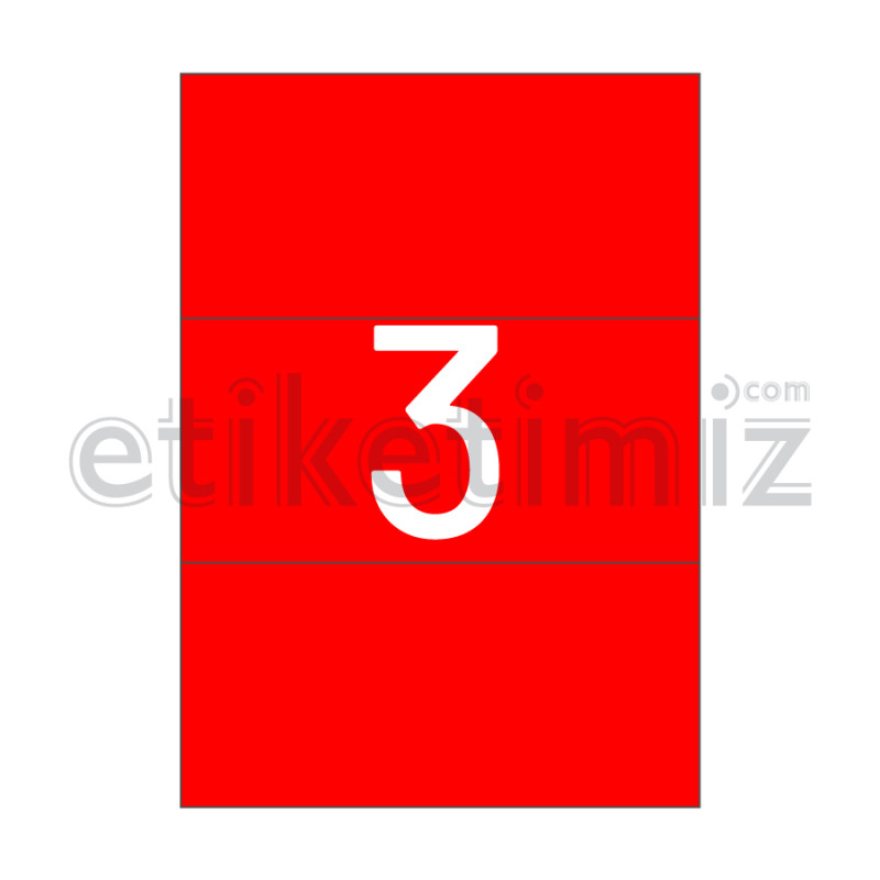 210x99 mm Düz Kenar Lazer Etiket Kırmızı 210x99 mm Düz Kenar Lazer Etiket Kırmızı
