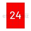 64x34 mm Yuvarlak Kenar Lazer Etiket Kırmızı