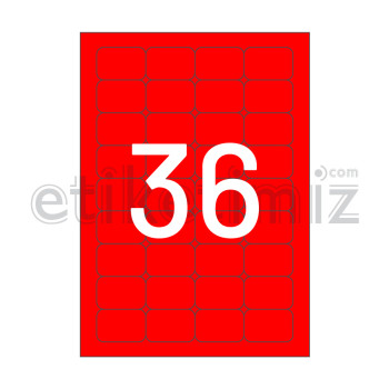 45x30 mm Yuvarlak Kenar Lazer Etiket Kırmızı 45x30 mm Yuvarlak Kenar Lazer Etiket Kırmızı