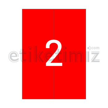 105x297 mm Düz Kenar Lazer Etiket Kırmızı 105x297 mm Düz Kenar Lazer Etiket Kırmızı