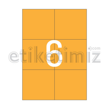 105x99 mm Düz Kenar Lazer Etiket Turuncu 105x99 mm Düz Kenar Lazer Etiket Turuncu