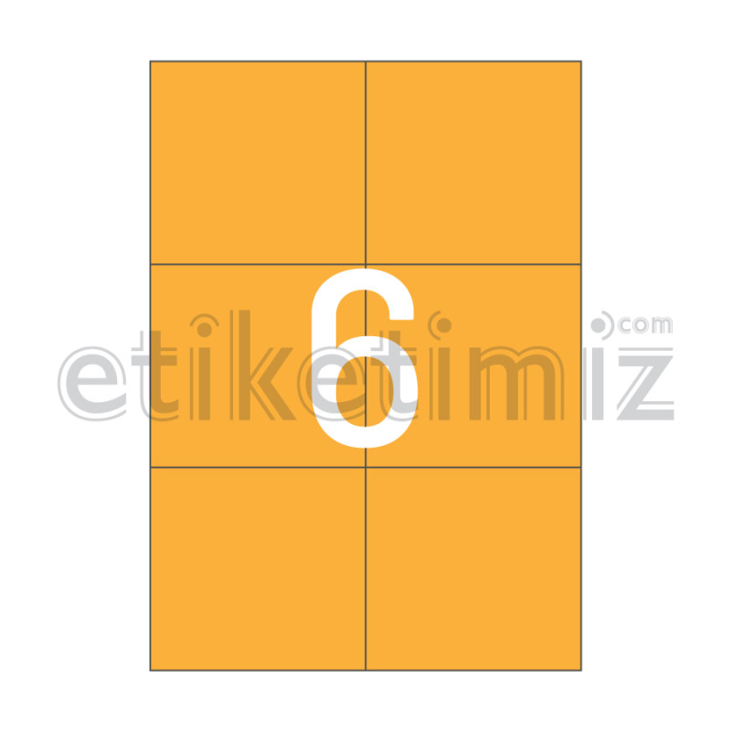 105x99 mm Düz Kenar Lazer Etiket Turuncu 105x99 mm Düz Kenar Lazer Etiket Turuncu
