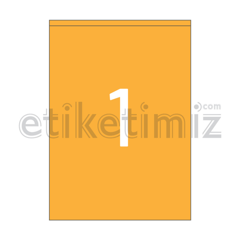 210x294.86 mm Düz Kenar Lazer Etiket Turuncu 210x294.86 mm Düz Kenar Lazer Etiket Turuncu