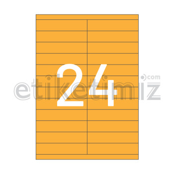 105x23 mm Düz Kenar Lazer Etiket Turuncu 105x23 mm Düz Kenar Lazer Etiket Turuncu