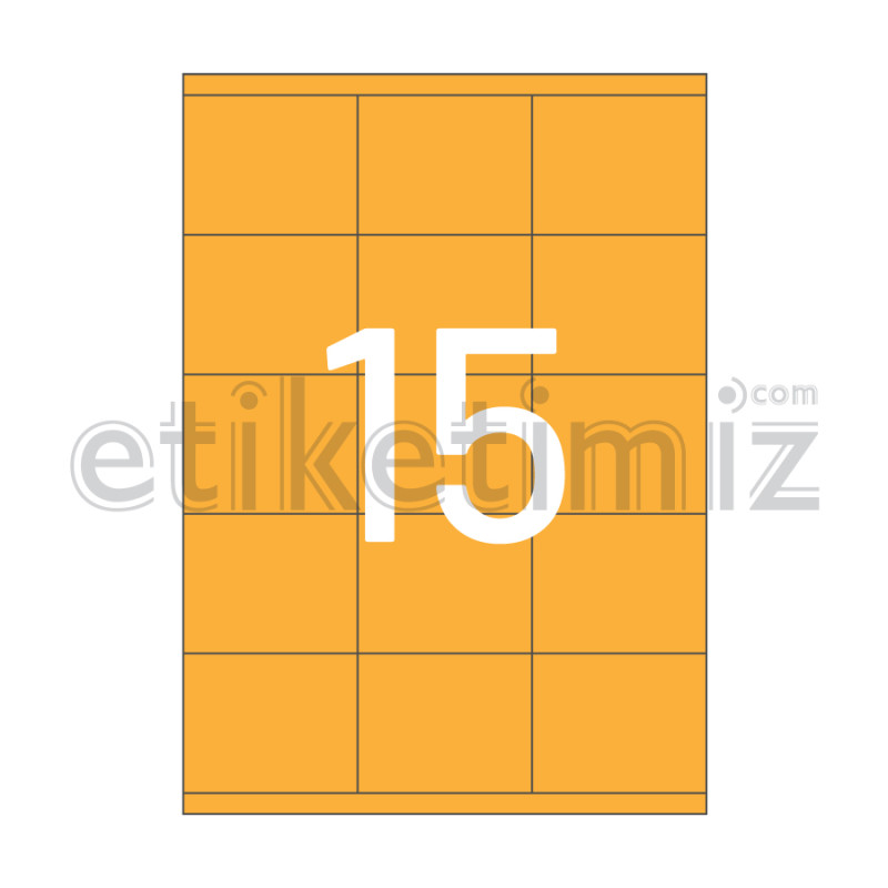 70x56 mm Düz Kenar Lazer Etiket Turuncu 70x56 mm Düz Kenar Lazer Etiket Turuncu