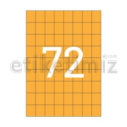 26.25x33.16 mm Düz Kenar Lazer Etiket Turuncu