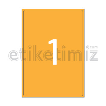 199.6x289 mm Yuvarlak Kenar Lazer Etiket Turuncu 199.6x289 mm Yuvarlak Kenar Lazer Etiket Turuncu