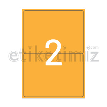 199.6x143.5 mm Yuvarlak Kenar Lazer Etiket Turuncu 199.6x143.5 mm Yuvarlak Kenar Lazer Etiket Turuncu