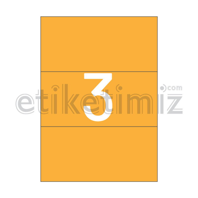 210x99 mm Düz Kenar Lazer Etiket Turuncu 210x99 mm Düz Kenar Lazer Etiket Turuncu