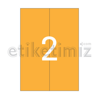 105x297 mm Düz Kenar Lazer Etiket Turuncu 105x297 mm Düz Kenar Lazer Etiket Turuncu