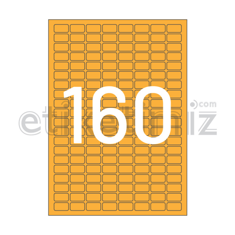 22x12 mm Yuvarlak Kenar Lazer Etiket Turuncu 22x12 mm Yuvarlak Kenar Lazer Etiket Turuncu