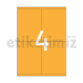 105x140 mm Düz Kenar Lazer Etiket Turuncu 105x140 mm Düz Kenar Lazer Etiket Turuncu