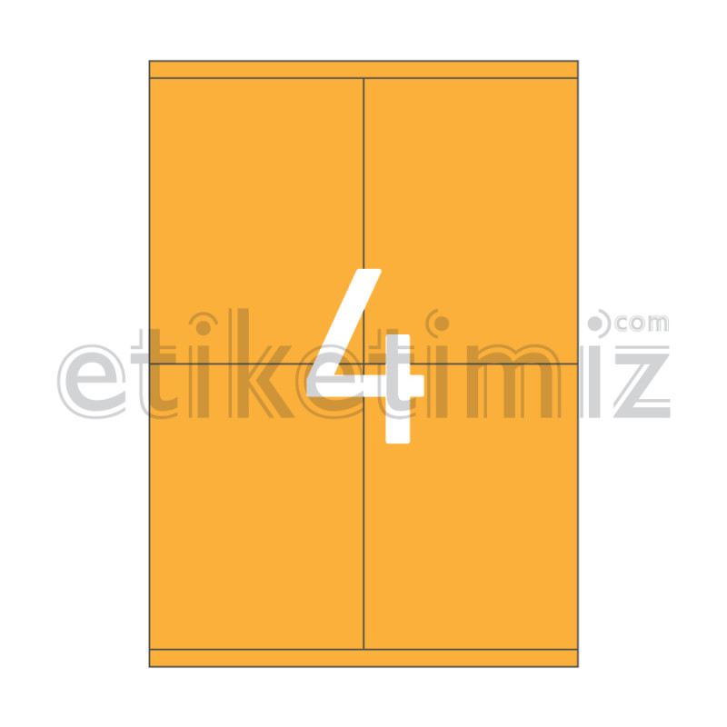 105x140 mm Düz Kenar Lazer Etiket Turuncu 105x140 mm Düz Kenar Lazer Etiket Turuncu