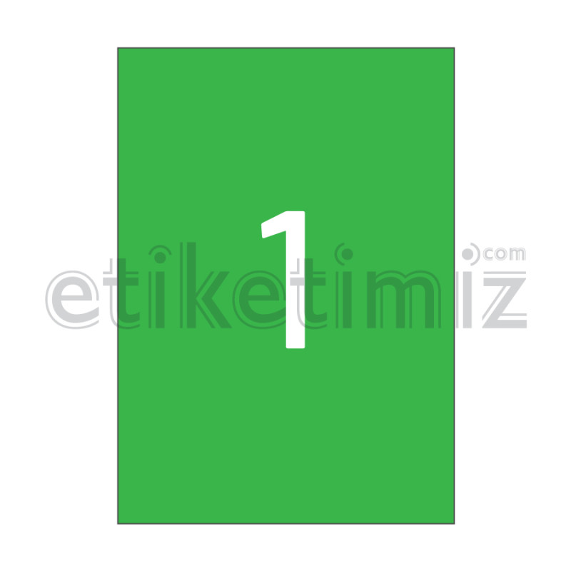 210x297 mm Düz Kenar Lazer Etiket Yeşil 210x297 mm Düz Kenar Lazer Etiket Yeşil