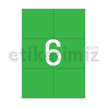 105x99 mm Düz Kenar Lazer Etiket Yeşil 105x99 mm Düz Kenar Lazer Etiket Yeşil