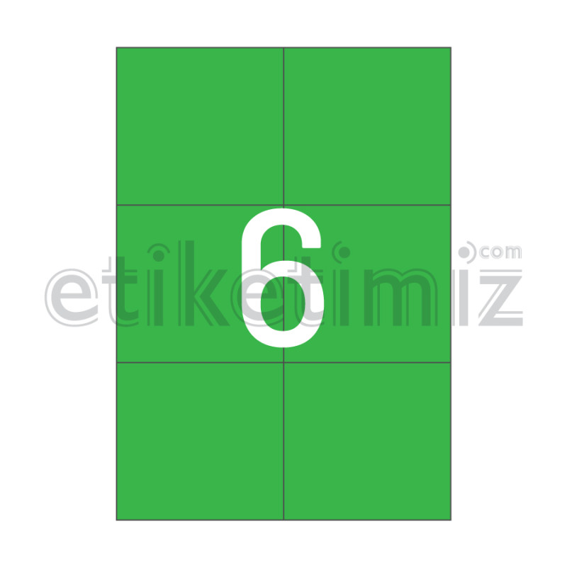 105x99 mm Düz Kenar Lazer Etiket Yeşil 105x99 mm Düz Kenar Lazer Etiket Yeşil