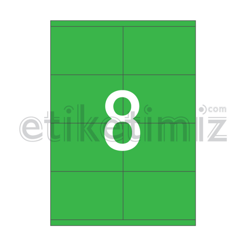 105x70 mm Düz Kenar Lazer Etiket Yeşil 105x70 mm Düz Kenar Lazer Etiket Yeşil