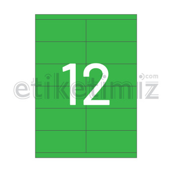 105x46 mm Düz Kenar Lazer Etiket Yeşil 105x46 mm Düz Kenar Lazer Etiket Yeşil