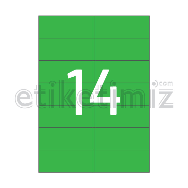 105x42.69 mm Düz Kenar Lazer Etiket Yeşil 105x42.69 mm Düz Kenar Lazer Etiket Yeşil
