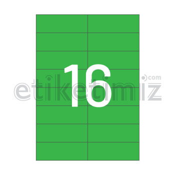 105x37.125 mm Düz Kenar Lazer Etiket Yeşil 105x37.125 mm Düz Kenar Lazer Etiket Yeşil