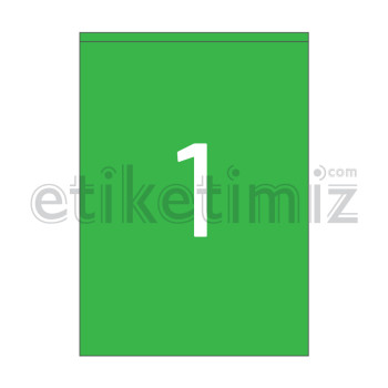 210x294.86 mm Düz Kenar Lazer Etiket Yeşil 210x294.86 mm Düz Kenar Lazer Etiket Yeşil