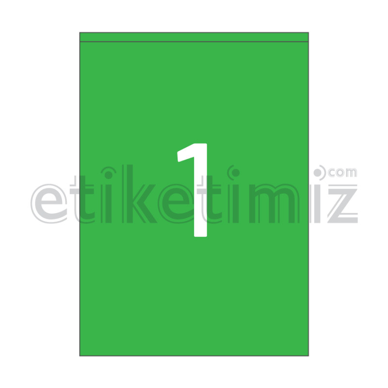 210x294.86 mm Düz Kenar Lazer Etiket Yeşil 210x294.86 mm Düz Kenar Lazer Etiket Yeşil