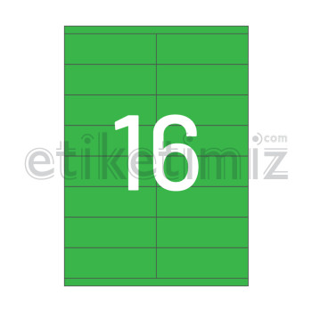 105x35 mm Düz Kenar Lazer Etiket Yeşil 105x35 mm Düz Kenar Lazer Etiket Yeşil