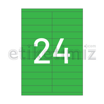 105x23 mm Düz Kenar Lazer Etiket Yeşil 105x23 mm Düz Kenar Lazer Etiket Yeşil