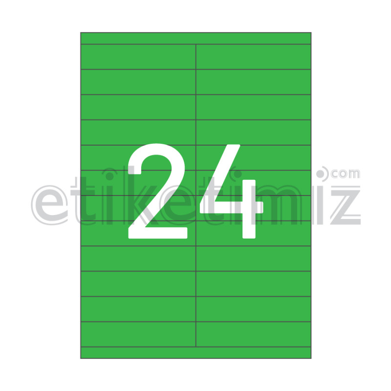 105x23 mm Düz Kenar Lazer Etiket Yeşil 105x23 mm Düz Kenar Lazer Etiket Yeşil