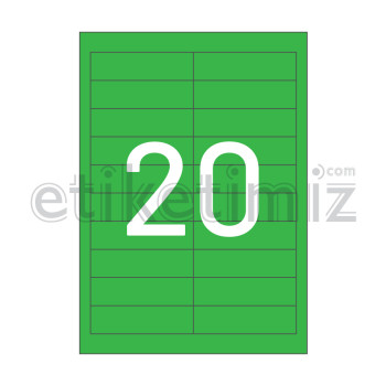 95x26 mm Düz Kenar Lazer Etiket Yeşil 95x26 mm Düz Kenar Lazer Etiket Yeşil