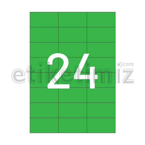 70x37.125 mm Düz Kenar Lazer Etiket Yeşil 70x37.125 mm Düz Kenar Lazer Etiket Yeşil