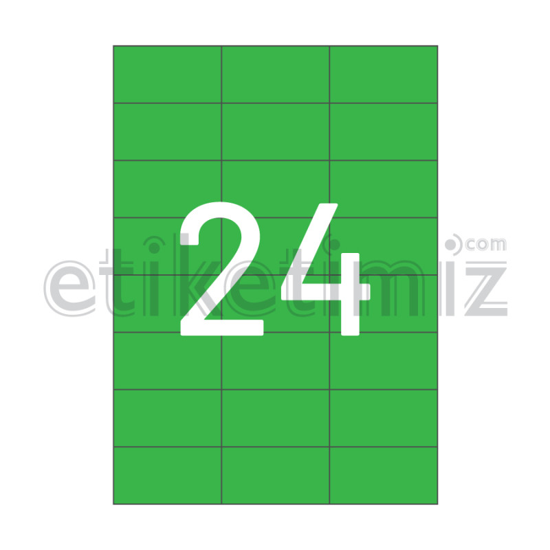 70x37.125 mm Düz Kenar Lazer Etiket Yeşil 70x37.125 mm Düz Kenar Lazer Etiket Yeşil