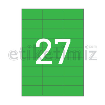 70x32.125 mm Düz Kenar Lazer Etiket Yeşil 70x32.125 mm Düz Kenar Lazer Etiket Yeşil