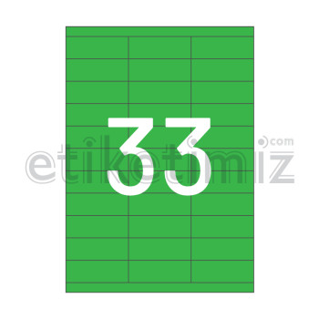 70x25 mm Düz Kenar Lazer Etiket Yeşil 70x25 mm Düz Kenar Lazer Etiket Yeşil