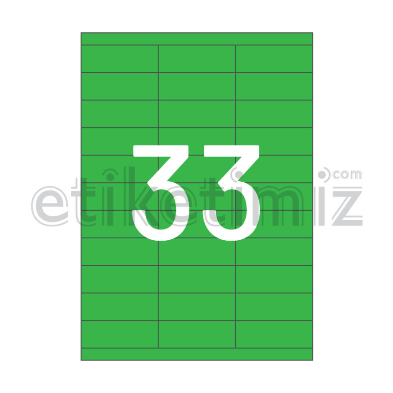 70x25 mm Düz Kenar Lazer Etiket Yeşil 70x25 mm Düz Kenar Lazer Etiket Yeşil