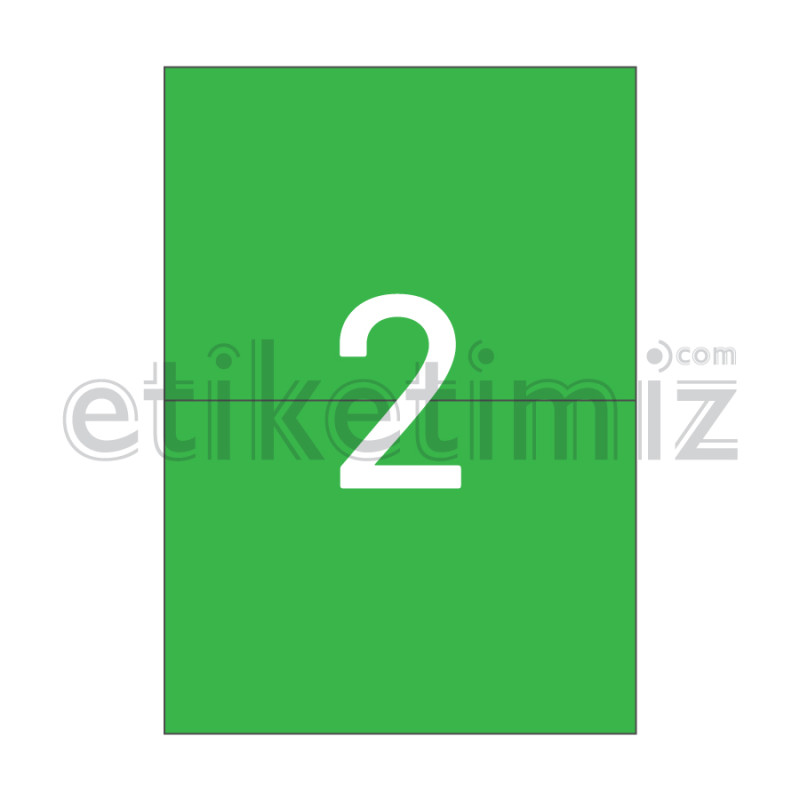 210x148.5 mm Düz Kenar Lazer Etiket Yeşil 210x148.5 mm Düz Kenar Lazer Etiket Yeşil