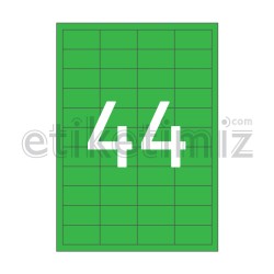 48.5x25.4 mm Düz Kenar Lazer Etiket Yeşil