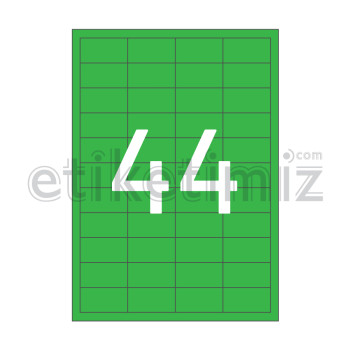 48.5x25.4 mm Düz Kenar Lazer Etiket Yeşil 48.5x25.4 mm Düz Kenar Lazer Etiket Yeşil