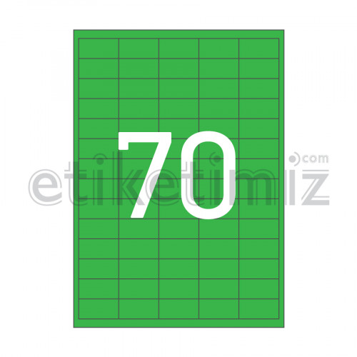 40x20 mm Düz Kenar Lazer Etiket Yeşil