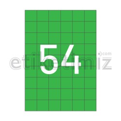 35x33.16 mm Düz Kenar Lazer Etiket Yeşil