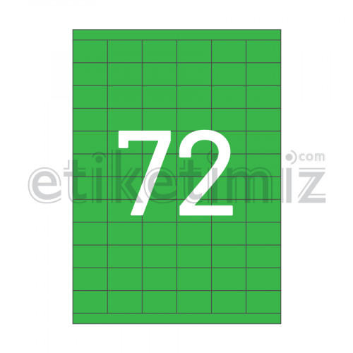35x23 mm Düz Kenar Lazer Etiket Yeşil