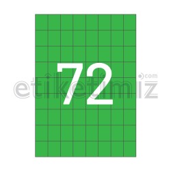 26.25x33.16 mm Düz Kenar Lazer Etiket Yeşil